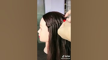 Waterfall Braid Tutorial for long hair #WaterfallBraid #Hairstyle #YTShort