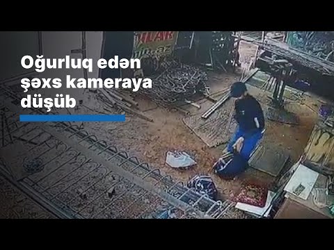 Bakıda obyektdən oğurluq edən şəxs kameraya düşüb