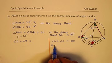 Cyclic Quadrilateral Examples with Circle Theorems -GCSE-EDEXCEL-SAT