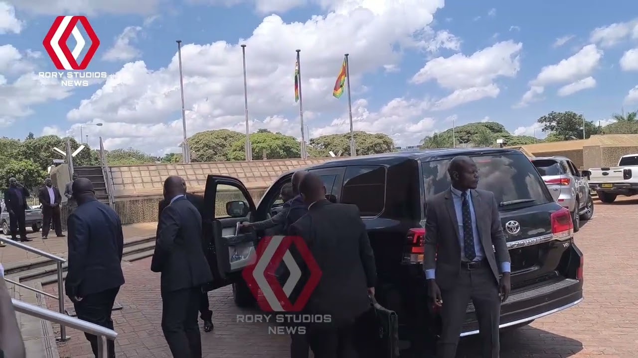 VP Chiwenga arrival at Zanu Pf HQ for Politburo meeting