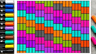 Weather Vibrant Color Block Patterns ✨ Relieving Stress with Markers Station Image