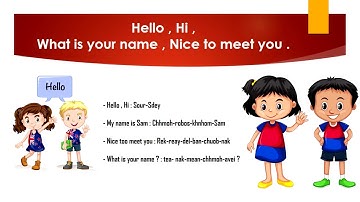 How do you say " Hello " Hi " in Khmer language