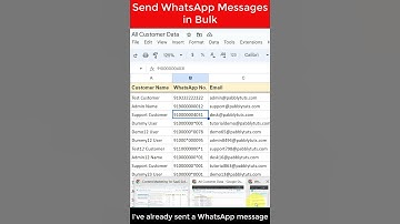 Send WhatsApp Messages From Google Sheets #shorts #whatsappautomation  | Google Sheets WhatsApp