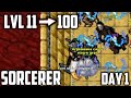 Sorcerer from lvl 14 to 100 in 6 days  part 1 day 1