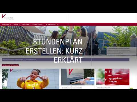 Stundenplan erstellen: kurz erklärt