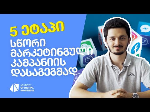 5 ეტაპი სწორი მარკეტინგული კამპანიის დასაგეგმად - ეპიზოდი 01