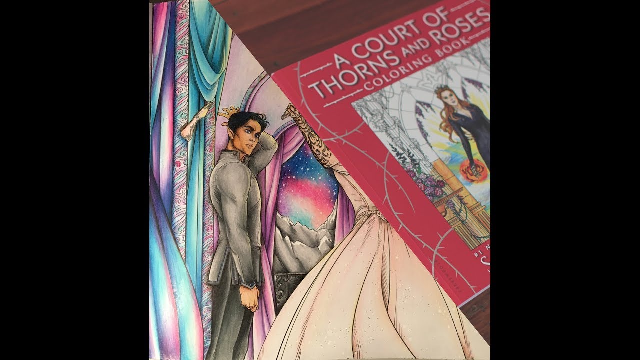 A COURT OF THORNS AND ROSES : COLOURING BOOK : FEYRE AND RHYSAND 