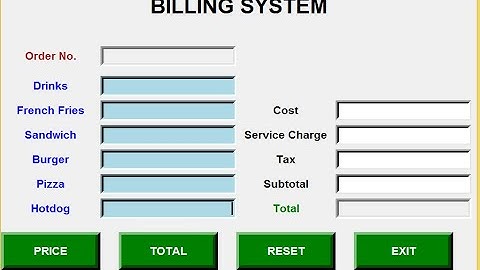 Simple Billing System using Tkinter in Python