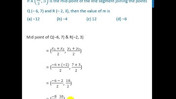[Class 10] If A (m/3, 5) is the mid-point of the line segment joining points Q - Teachoo