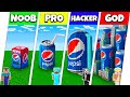 Minecraft Battle: NOOB vs PRO vs HACKER vs GOD: PEPSI COLA SODA HOUSE BUILD CHALLENGE / Animation