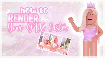 How to render your GFX animations *FASTER* | ONLY IN 1 MINUTE || Chxrros ♡