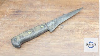 Restauração de faca com aço Argentino com mais de 100 anos. #smr #restauraçãoRestauraçãoDeFacas,