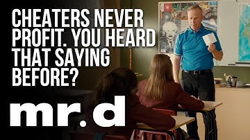 Mr. D catches a student using a cheat sheet