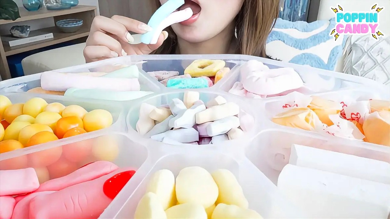 【ASMR】この食感、日本にまだ存在しない【EATINGSOUNDS/咀嚼音】POPPIN CANDY PLATTER