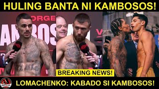 Kambosos Ipapa-Retiro Ko Si Lomachenko Mamaya Tank Grabe Kondisyon Sa Garcia Rematch