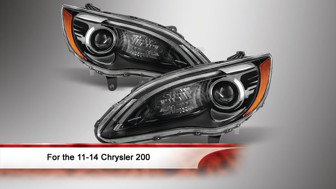 11-14 Chrysler 200 OEM Style headlights - YouTube