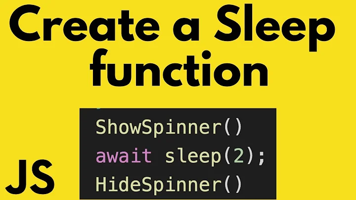 How to make a sleep function in JavaScript with async await