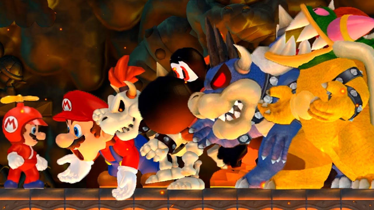 New Super Mario Bros Wii - Top 5 Final Boss Hacks (No Damage)