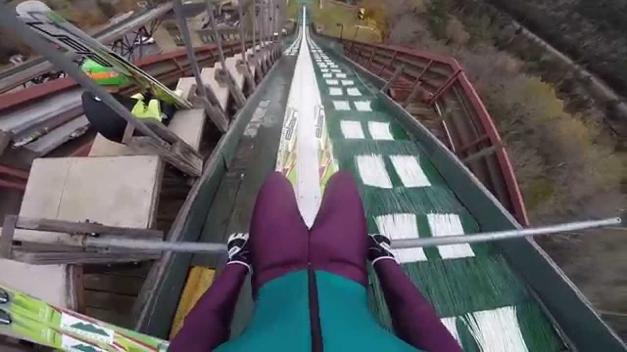 Gopro Ski Jumping In Lake Placid Ny Usa Youtube intended for Incredible  ski jumping 90m for Your house