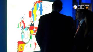 Touch interactive wall projection