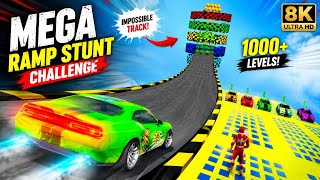 MEGA RAMP CAR STUNT CHALLENGE 🚗 Impossible Sky Track Gameplay | Android Gaming 4K | 😱 Mega GT Car. screenshot 4