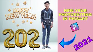 HAPPY NEW YEAR Photoediting In Picsart | Simple Editing | Picsart Tutorials |