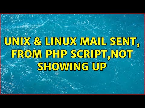 Unix & Linux: Mail sent, from PHP script,not showing up