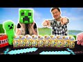 Miner 10 BLOCS MINECRAFT DANS LA VRAIE VIE pour LA POMME DORÉE ! (Treasure X Minecraft)