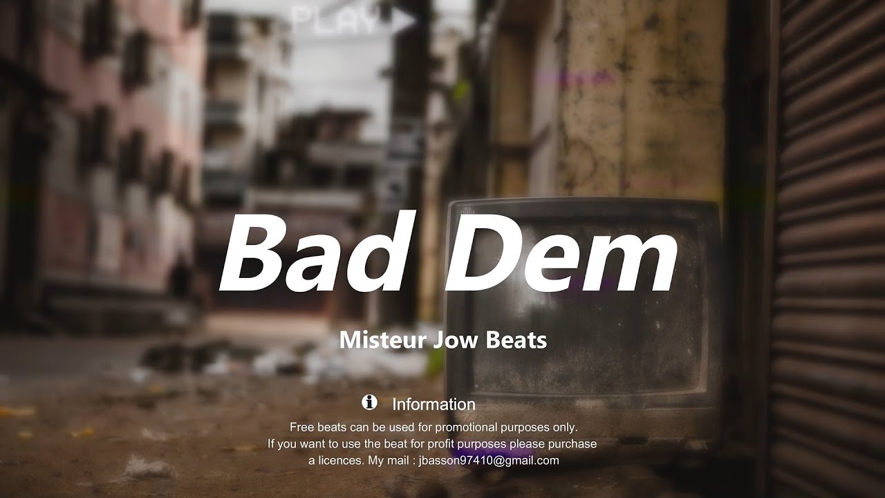 Dancehall Instrumental 2021 "Bad Dem" (Beats by Misteur Jow Beats)