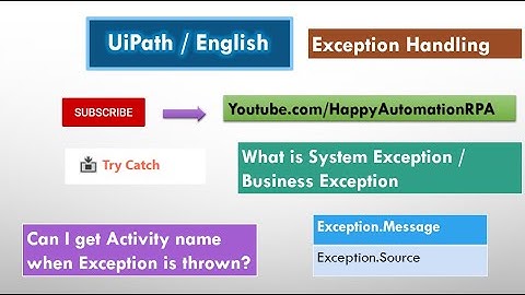 UiPath English - Try Catch - Exception Handling
