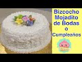 Cómo hacer Bizcocho Mojadito Puertorriqueño de Bodas o Cumpleaños | Curso Repostería Básica Video #7