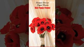 DIY PAPER FLOWER /How to make Red Poppy flower
