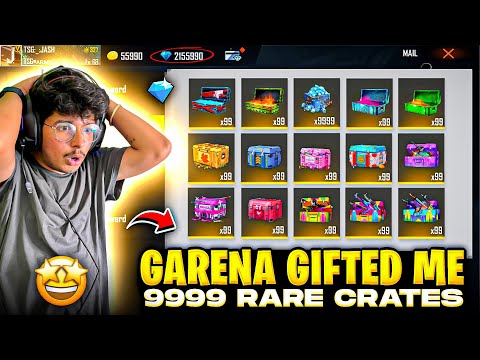 Free Fire Garena Gifted Me New 999 Mystery Crates😍📦 Worth 15,000 Diamonds💎 -Garena Free Fire