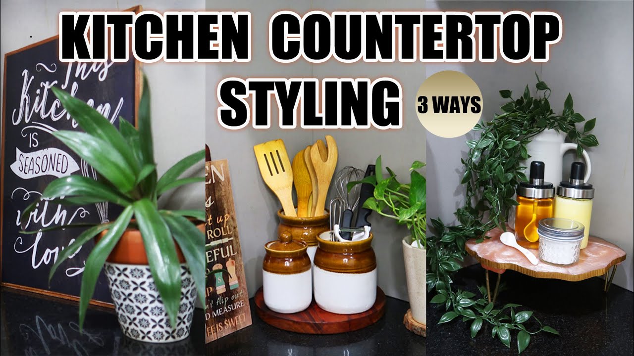 how to decor kitchen counter