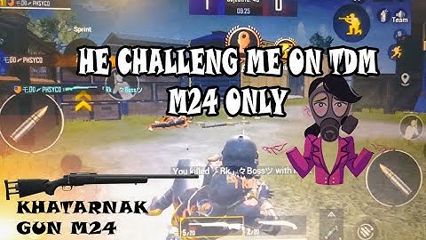 Pro Call me Noob and I challenge for Tdm Room | 1 VS 1 | M24 CHALLENGE ACCEPTED | PUBG MOBILE