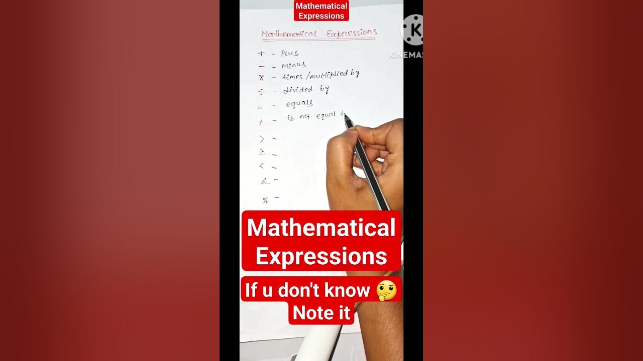 Mathematical Expressions 👍How to know what is mathematical Expressions??🤔mathematics YouTube