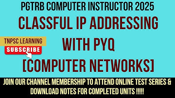 IP Addressing- Important Topic- Computer Network -2025 PGTRB