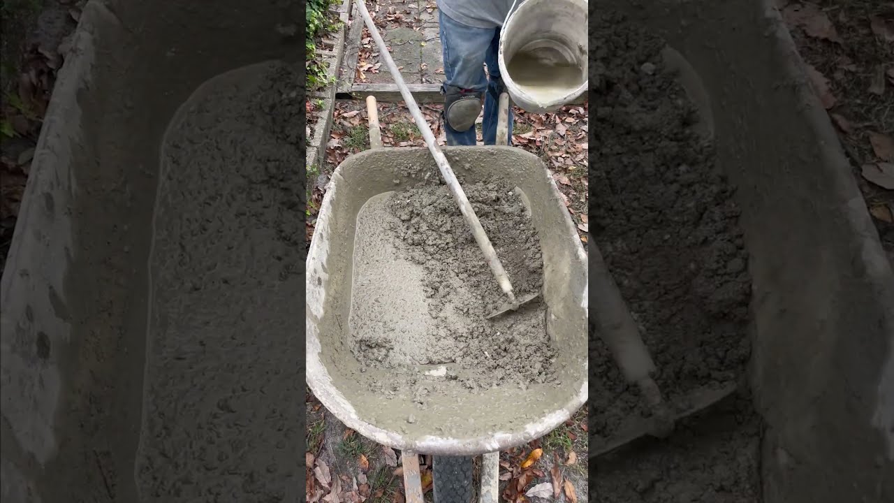 How To Mix Quikrete Concrete In A Wheelbarrow