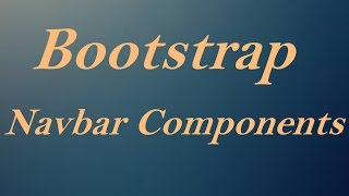 Bootstrap Navbar Component Profile