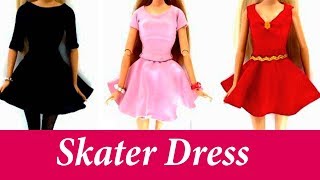 DIY: 1 PATTERN 3 DRESSES / 1 MOLDE 3 VESTIDOS P/ BARBIE / DOLL TUTORIAL