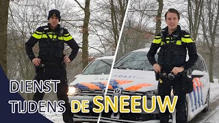 Politie dienst tijdens de Sneeuw - Verdachten van een verdachte situatie gaan rennen - Utrecht