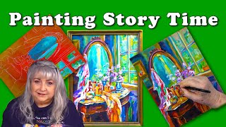 Acrylic Story Time About a Child's Miracle and Painting Perfume Bottles in a Window