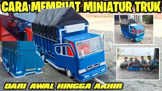 Cara membuat miniatur truk dari triplek || Miniatur truk canter