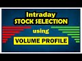Intraday Stock Selection using Volume Profile | Intraday Strategy | Value Area Trader