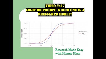 417: #Logit or #Probit? Which one is a preferred Model?