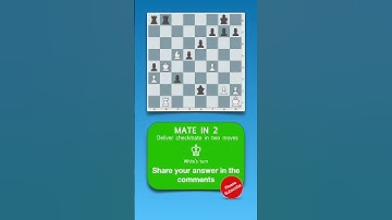 Mate in 2 Moves #shorts #chess #puzzle #chesspuzzle #chessproblem