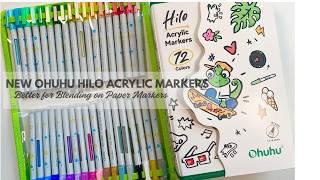 NEW Ohuhu Hilo Acrylic Markers - Better Blending on Paper?  First Impressions!