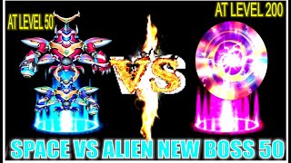Space Vs Alien Galaxy Attack Boss 50 Compare | New Boss 50 The Gatekeeper |  Space Shooter Boss 50