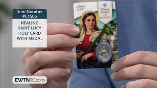 C1505_HEALING SAINT LUCY - HOLY CARD WITH MEDAL