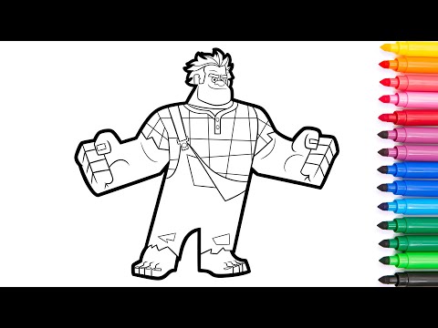 Видео: Wreck It Ralph, coloring for kids // Раскраски из мультфильма Ральф.